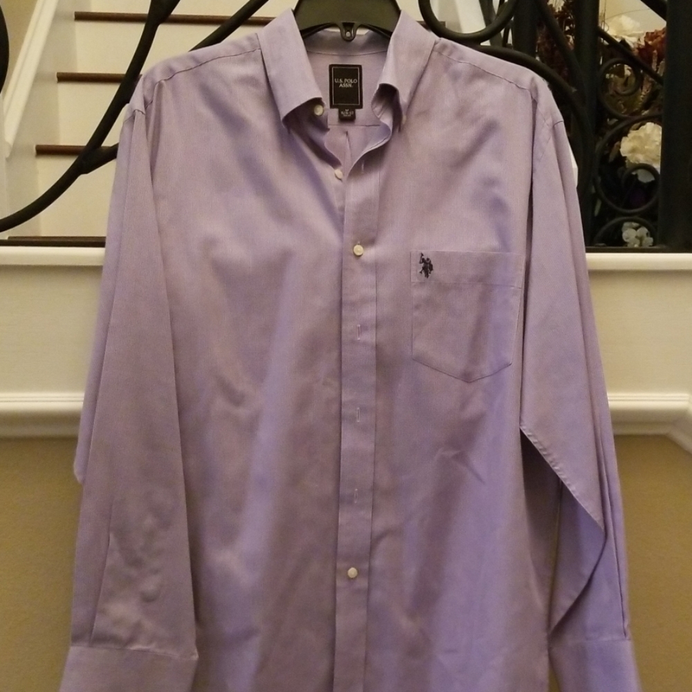 US Polo Casual Button Down Long Sleeve Shirt